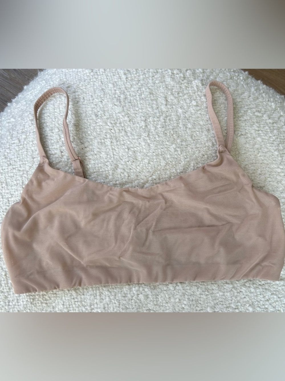 SKIMS Mesh Scoop Bralette in Clay